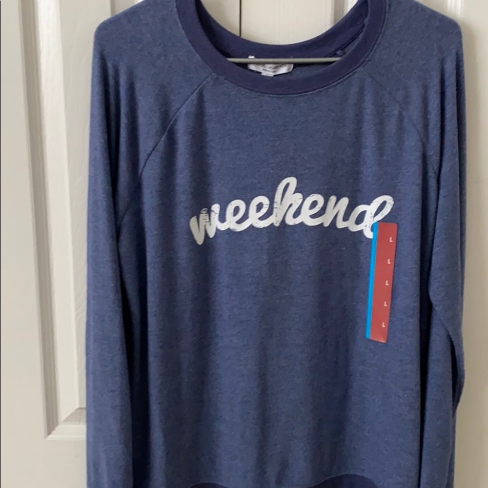 Blue lightweight sweatshirt